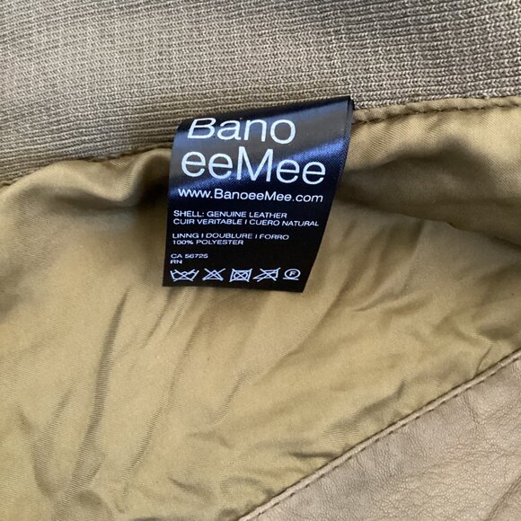 Bano eeMee Olive Leather Moto Jacket - Picture 9 of 11